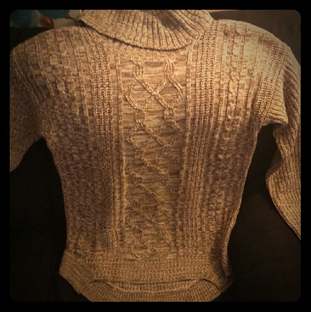 Jason Maxwell Tan Cowl Sweater